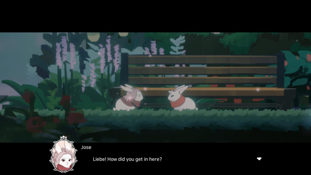 Bunny characters of Lapin on the surface talking to each other