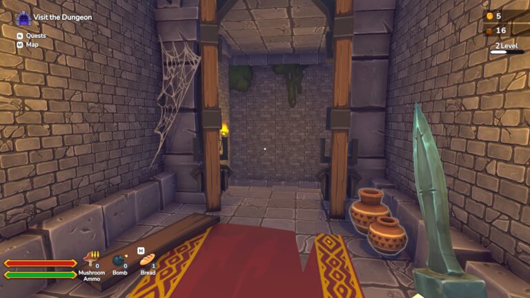 inside a dungeon in the rpg game
